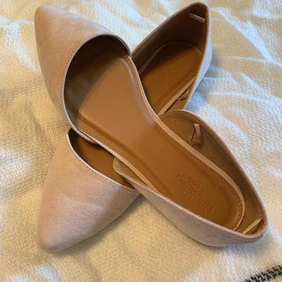 blush pointed toe flats